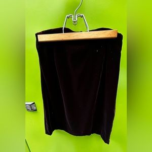 Michelle Stuart Red Velvet Mini Skirt